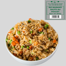 RIZ BASMATI SAUTE AU POULET BQT DE 850G : CARTON DE 18