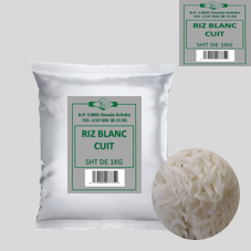 RIZ BLANC CUIT SHT 1KG : CARTON DE 15