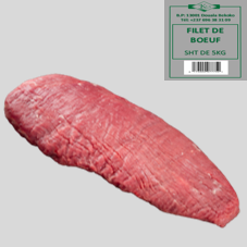 FILET DE BOEUF SURGELE : SACHET DE 5 KG