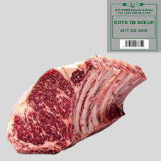 COTE DE BOEUF SURGELEE : SACHET DE 5KG