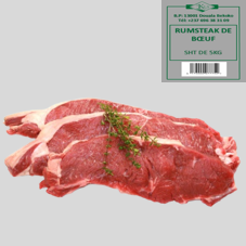 RUMSTEAK DE BOEUF SURGELE : SACHET DE 5 KG