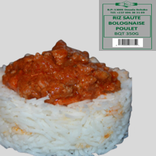 RIZ SAUTE BOLOGNAISE POULET BQT 350G : CARTON DE 24