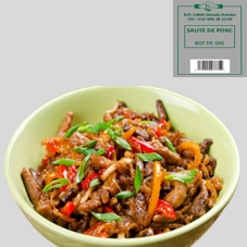 SAUTE DE PORC BQT 1KG : CARTON DE 15