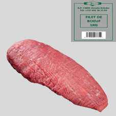 FILET DE BOEUF SURGELE : SACHET DE 1 KG