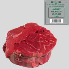 JARRET DE BOEUF SANS OS SURGELE : SACHET DE 1 KG