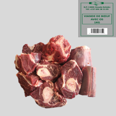 VIANDE DE BOEUF AVEC OS  SURGELEE : SACHET DE 1 KG