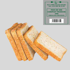 PAIN DE MIE COMPLET TRANCHE 24g : SACHET DE 4