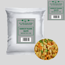 HARICOT BLANC SAUTE SACHET 1KG : CARTON DE 15