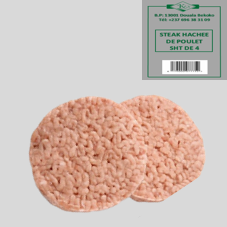 STEAK HACHE DE POULET CRU 100G: SACHET DE 4 PCES