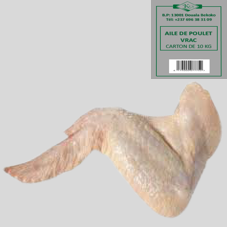 AILE DE POULET SURGELE : CARTON DE 117 PCES (+/- 10 KG)