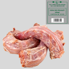 COU DE POULET SURGELE : CARTON DE 90 (+/-10 KG)