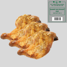 QUART DE POULET FRIT : SACHET DE 3