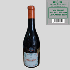 VIN ROUGE MEDOC CHATEAU LE PLANTEY 2019 : 75 CL
