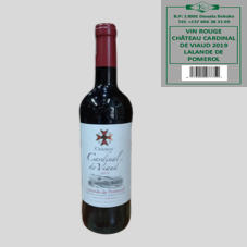 VIN ROUGE CHATEAU CARDINAL DE VIAUD 2019 LALANDE DE POMEROL : 75 CL
